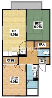 コスモスB棟の間取り画像