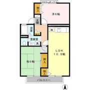 ドミールK Bの間取り画像