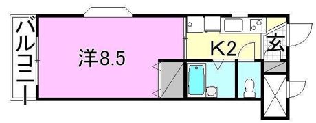 クリエイションビル立花の間取り画像