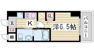 エステムコート神戸ハーバーランド前Ⅴアクアの間取り画像