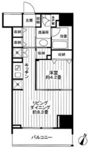 クロスレジデンス白金高輪の間取り画像