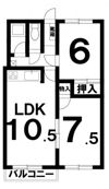 細田マンションの間取り画像