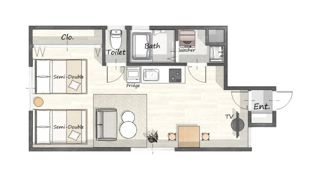 COCOBNB DAIKOKUCHO NAMBA OSAKAの間取り画像