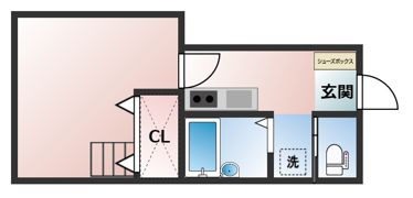 鈴木マンション（家具付き）の間取り画像