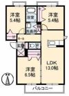 グリーンコート上市 B棟の間取り画像