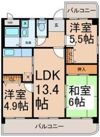 クオーレ佐千原の間取り画像
