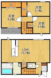 サンラプロ春日台 B棟の間取り画像
