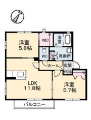 ヴェルデ八木の間取り画像