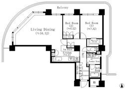 リバーポイントタワーの間取り画像