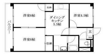 姫原ハイツの間取り画像