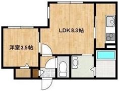KENT Collection野幌駅前の間取り画像
