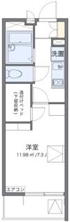 レオパレスワッフルの間取り画像