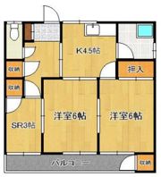 西町マンションの間取り画像