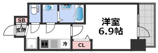 プレサンス天王寺ノースヴィアーレの間取り画像