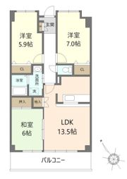 フレラヴィーヌ北本町の間取り画像