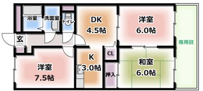 ベルヴィルBの間取り画像