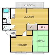 ハイツカトレア Bの間取り画像