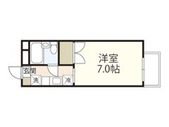 コーポ下向の間取り画像