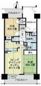ライオンズマンション中津の間取り画像