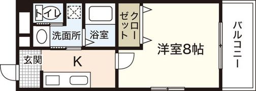 白島九軒町ハイツの間取り画像
