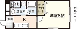 白島九軒町ハイツの間取り画像
