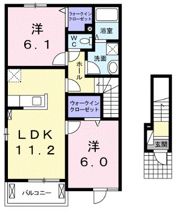 プルメリア．イサBの間取り画像