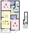 プルメリア．イサBの間取り画像