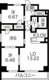 S-FORT鶴舞reale(リアーレ)の間取り画像