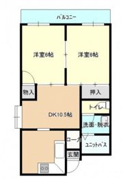 BAUHAUS舟入中町2の間取り画像