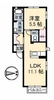 シャーメゾンリラ A棟の間取り画像