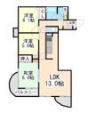 プラザ森北の間取り画像