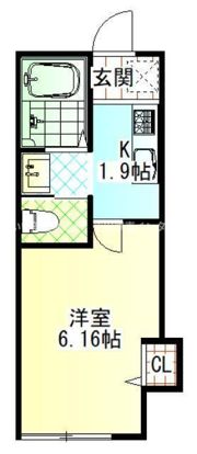 シエル蛍田の間取り画像