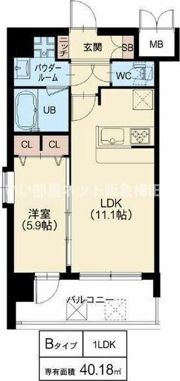 スプランディッド梅田北の間取り画像
