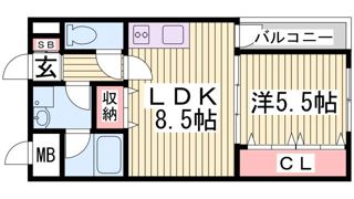 アネシスコート門口の間取り画像