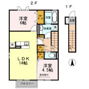 プレリエ天辰 A.B B棟の間取り画像