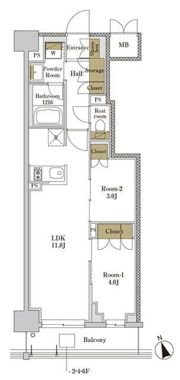 RJRプレシア大森北の間取り画像