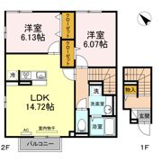 コンフォール Bの間取り画像