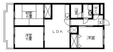 レジデンス長井の間取り画像