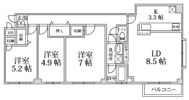 リオマンションの間取り画像