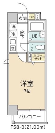 クオーレプロバンス南行徳Ⅱ(F-058)の間取り画像