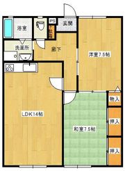 シャトーアルブルAの間取り画像