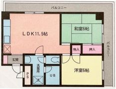 広地ハイツの間取り画像