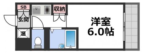 インターナショナル玉造の間取り画像