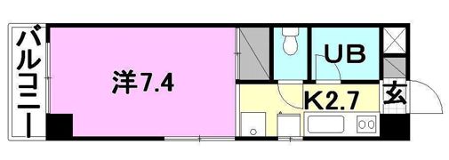 オクトワール松山土居田西館の間取り画像