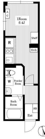 Air Tower Nippori B棟の間取り画像