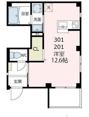 パルテール蒔田の間取り画像