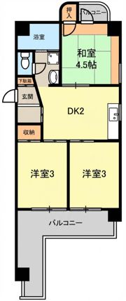 第2ユーロハイツ東豊中の間取り画像