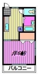 ハイツたちばなⅢの間取り画像