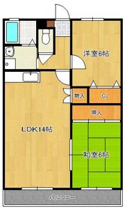 エルスール湯川 弐番館の間取り画像