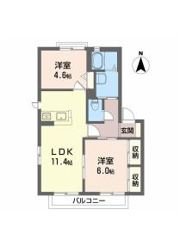 シャーメゾン B棟の間取り画像